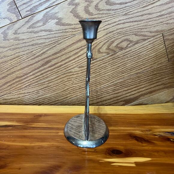 Vintage 1994 International Silver Co Silver Plated Angel W Taper Candle Holder - Picture 10 of 11